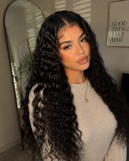 ✨ HD Deep Wave 13×4 Lace Front Wig | 100% Human Hair